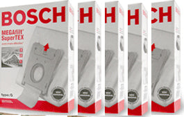Bosch Style G Vacuum Bags  BBZ51AFG2U, BBZ41FGALL - 5 Packs Bundle - Total 20 Bags