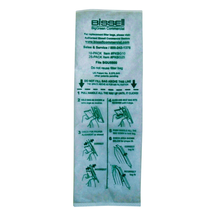 Oreck Commercial PKBG10 10PK BGU5500 Vac Bag 