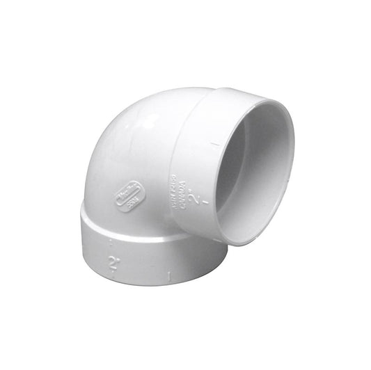 Built-In: BI-9004 Fitting, White Short Ell 90 Degree Vaculine 