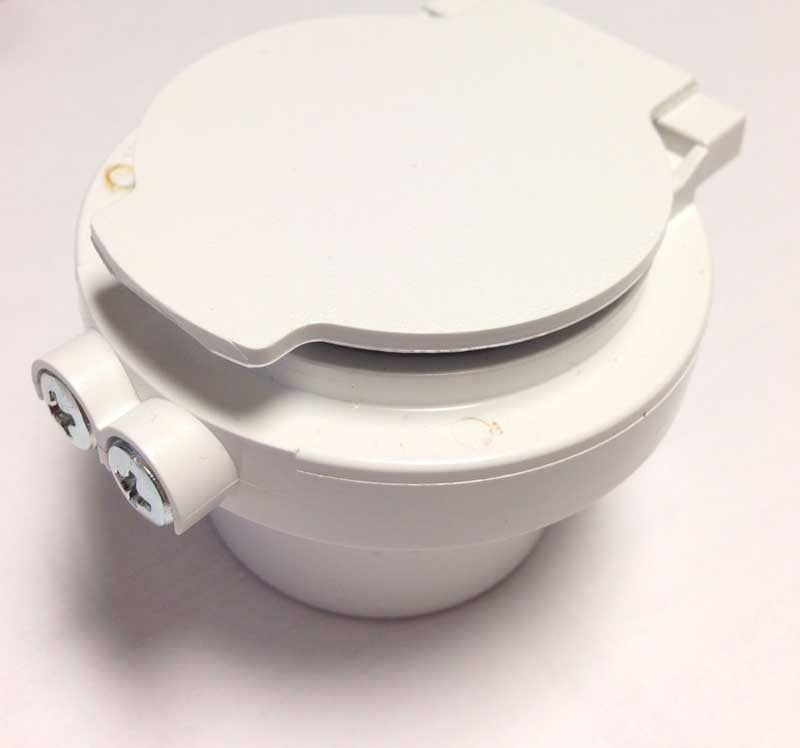 Built-In: BI-9228 Utility Valve, White Vaculine W/Contacts