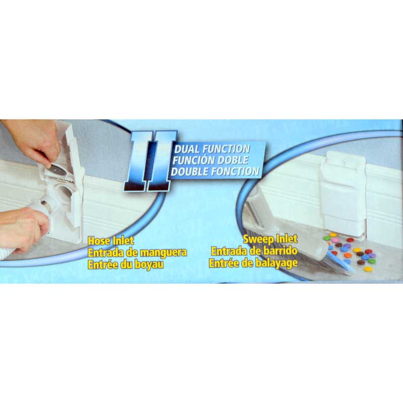 VacPan II Baseboard Inlet Valve/Sweep Inlet White VCPW02-BM, 70A05749A
