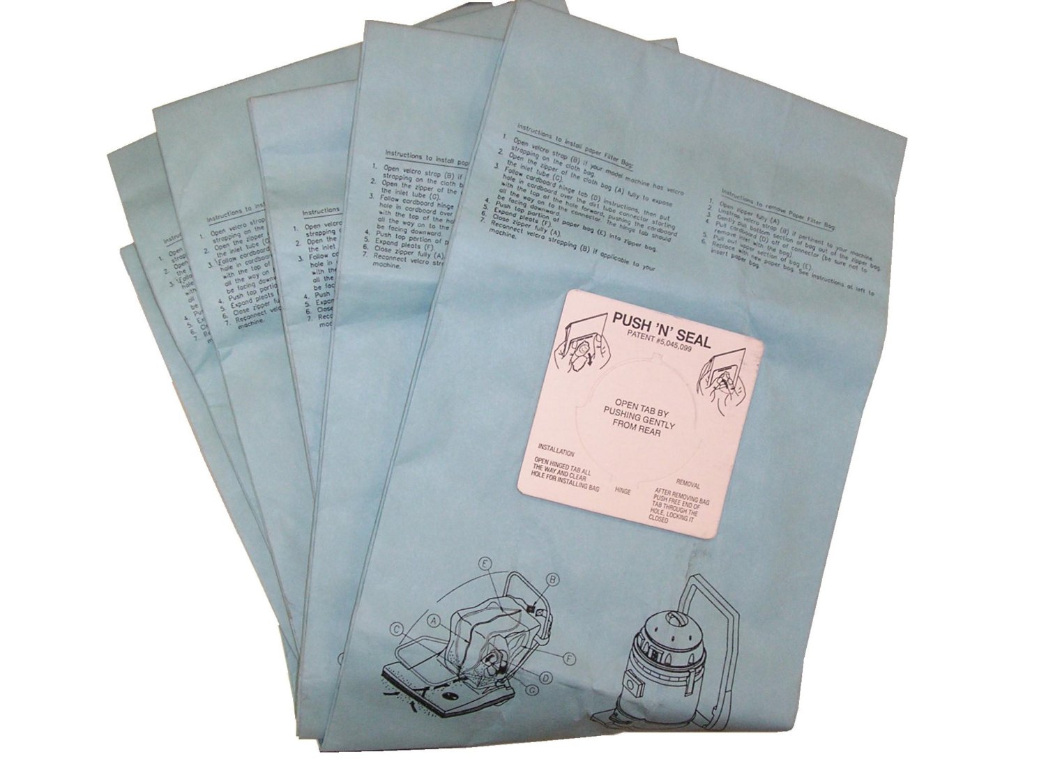 Bissell Wide Area Vacuum Bags - 332844  - 5/pk
