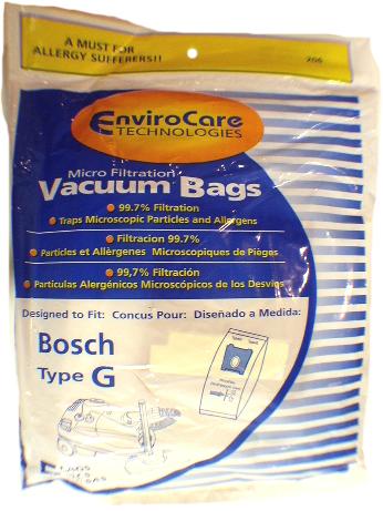Bosch Type G Vacuum Cleaner Bags BBZ51AFG1U - Generic - 5 pack