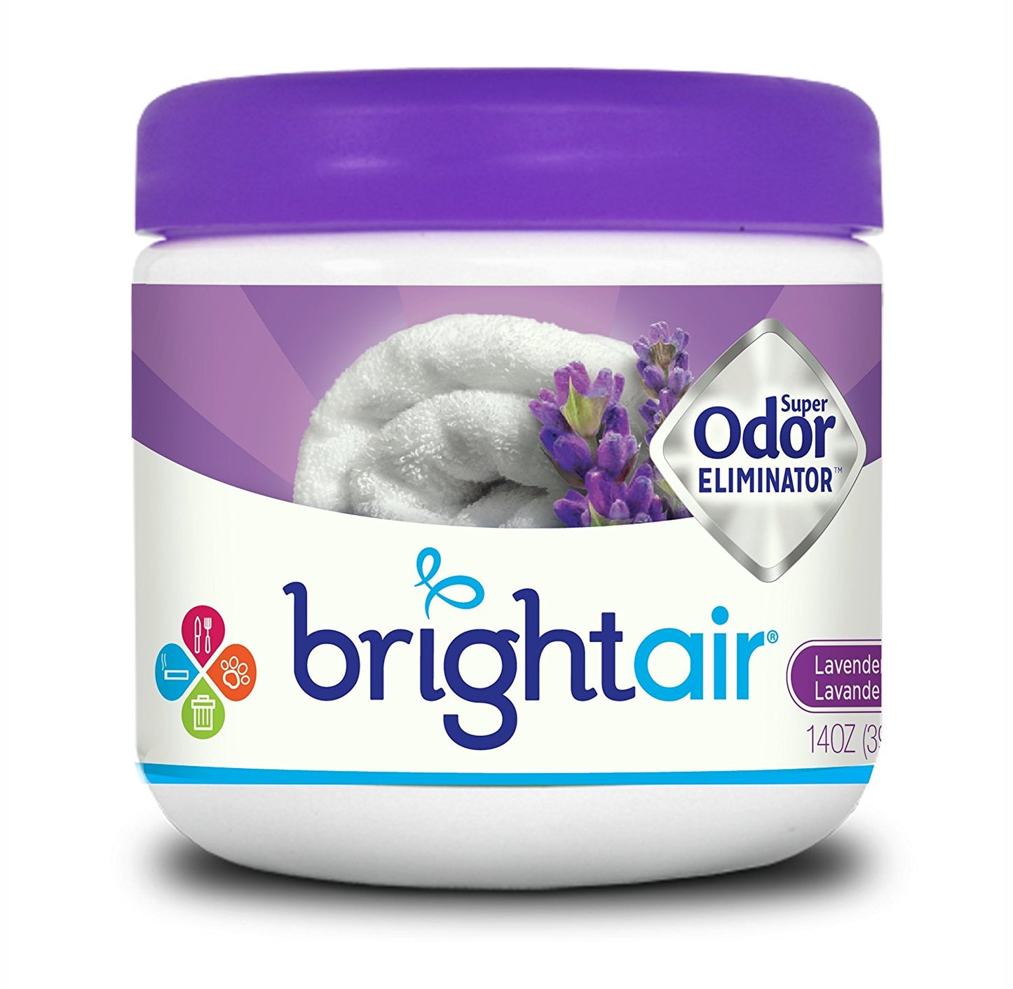 ODOR ELIMINATING GEL,14oz,LAVENDER/FRESH LINEN STAIN-X BRIGHT AIR