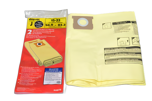 Paper Bags Shop Vac, 2pk, Dry Wall Vac16 22 Gallons Vacuum #9067333