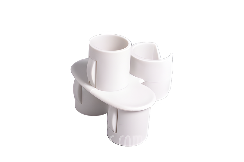 Fit All, Residential Attachment Holder 3 Piece, White, Handle to Wand Vacuum #32-1013-05