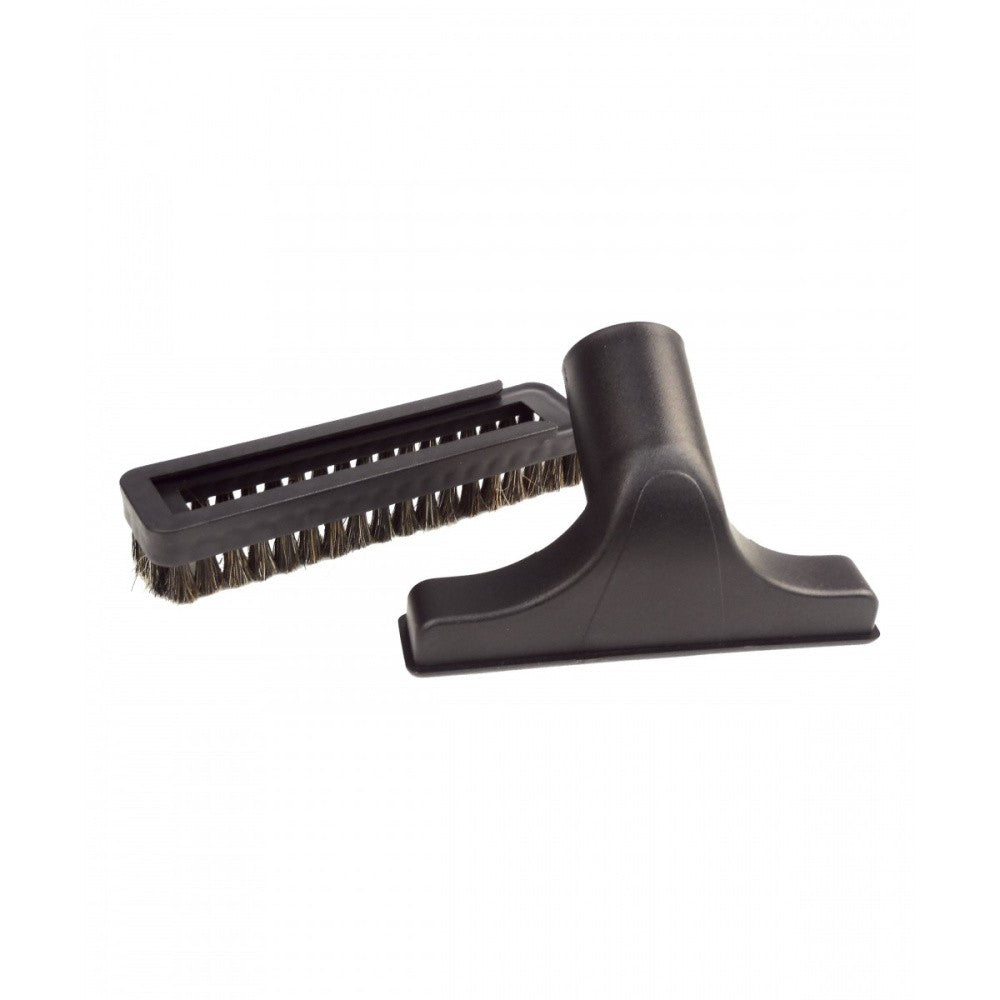 central vacuum upholstery tool with nylon bristles