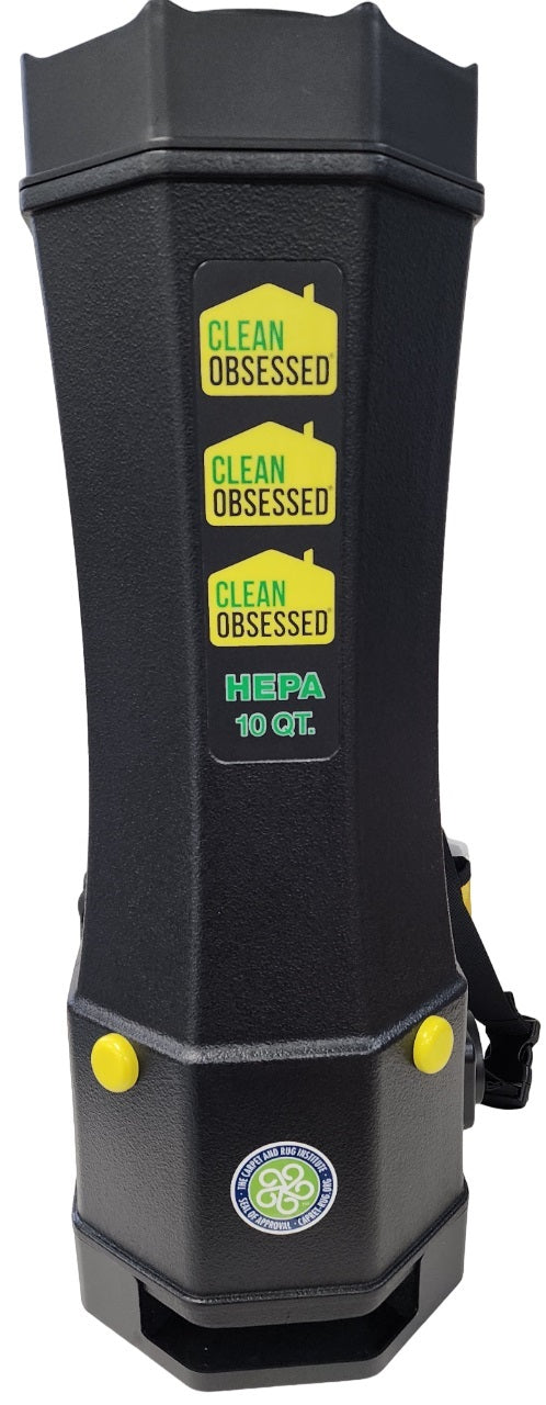 Clean Obsessed Commercial Backpack Vacuum – 4 Qt, 6 Qt & 10 Qt (HEPA Filtration)