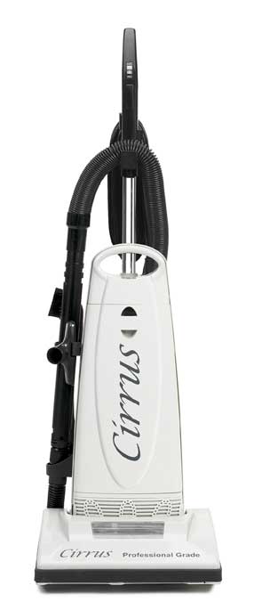 Cirrus CR69A Residential Upright Vacuum Cleaner with 14" Metal Brush Plate, Black