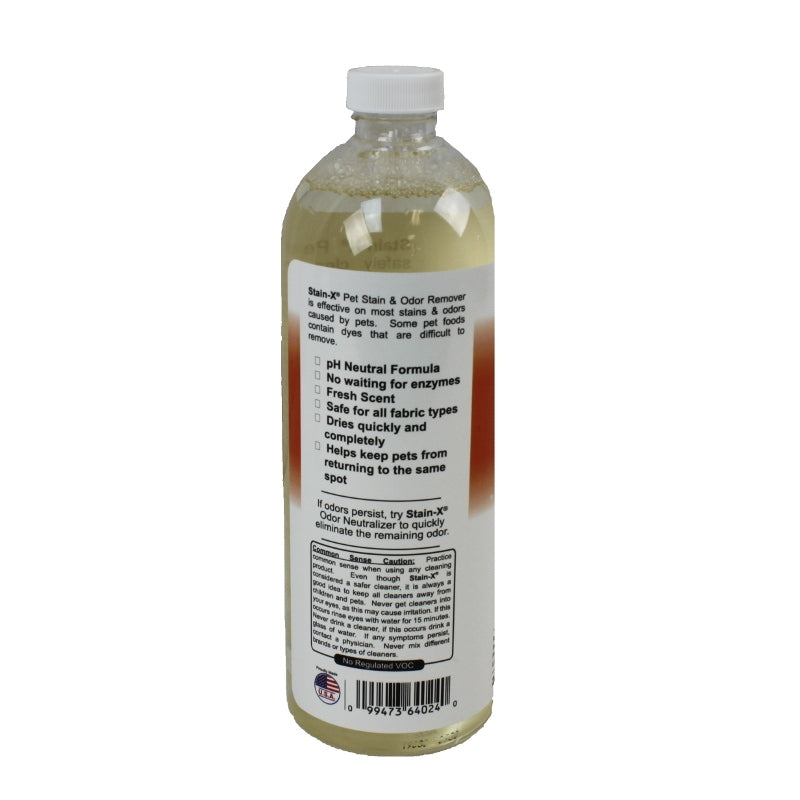 STAIN REMOVER,PET W/ODOR NETURALIZER,24oz-STAIN X