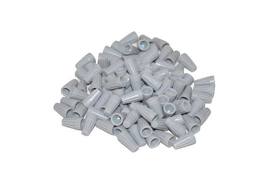 Fit All, Residential Wire Nuts (100) Gray W/wire Vacuum #32-0304-01