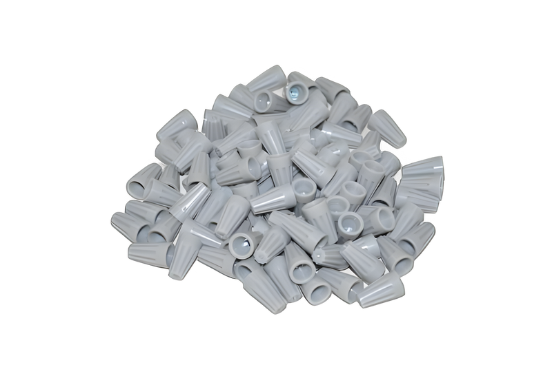 Fit All, Residential Wire Nuts (100) Gray W/wire Vacuum #32-0304-01
