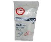 Dirt Devil Replacement Type G Paper Bags for Hand Vac Models, Package of 3