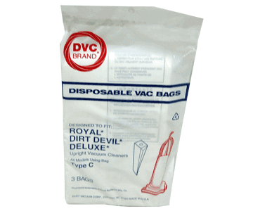 Dirt Devil Type C Vacuum Bags - Generic - 3 pack
