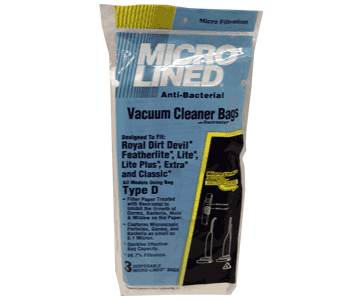 Dirt Devil Type D Vacuum Bags 3-670148-001 - Generic - 3 Bags