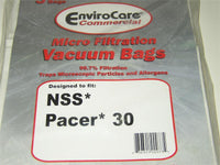 NSS Pacer 30 WAV Commercial Vacuum cleaner Bags, Replaces 3190791, 329-082-1 #ECC145, GK-PACER30 - Generic - 3 pack