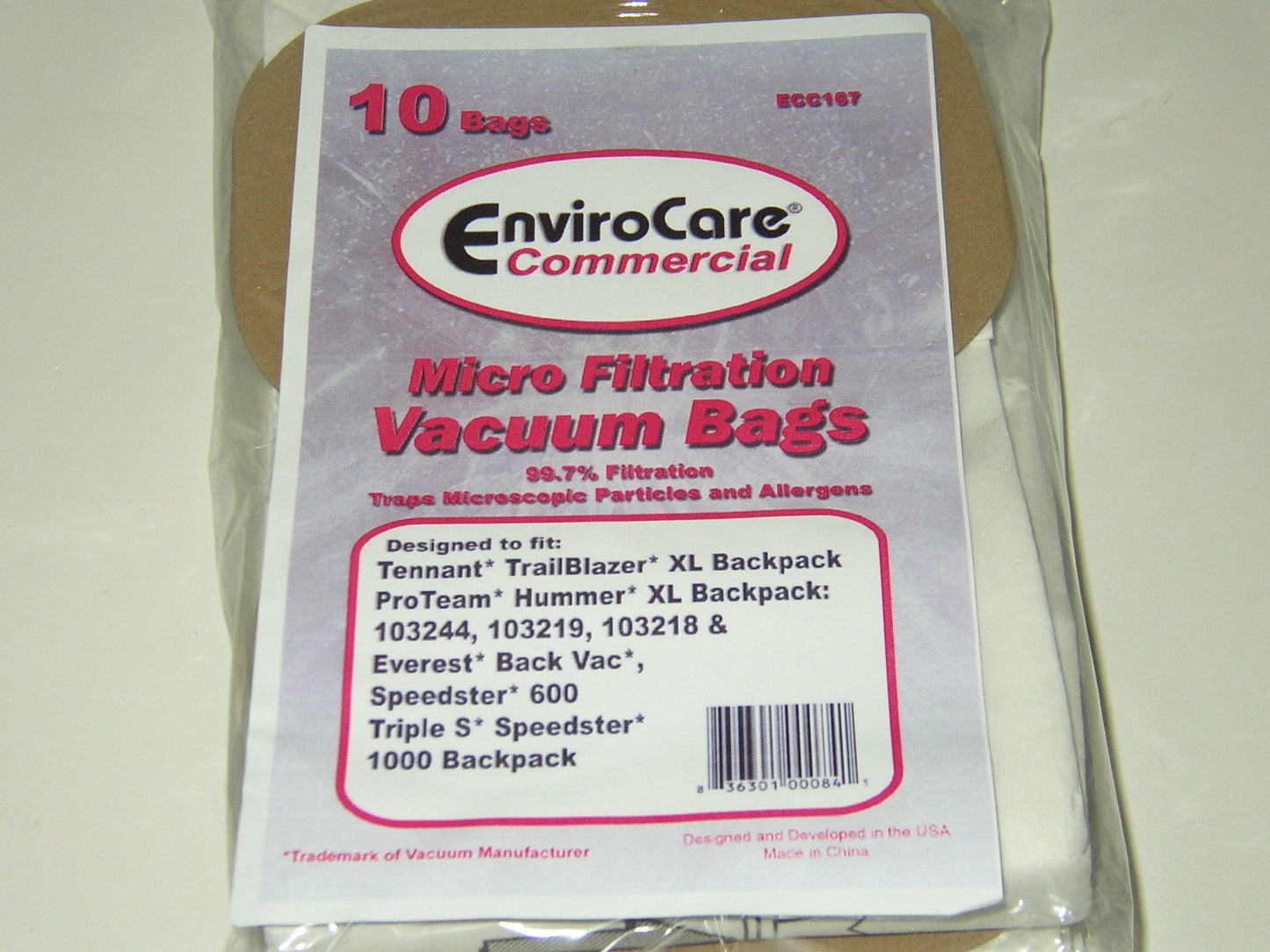 Commercial Vacuum Bags 56004 Triple S Speedster 600 1000 Vac SSS Backpack ECC167