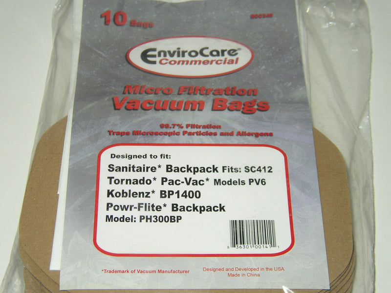 Hawk Breeze, Proteam Sierra Lil Hummer II Commercial Vacuum Cleaner Bags #ECC168  - Generic - 10 pack