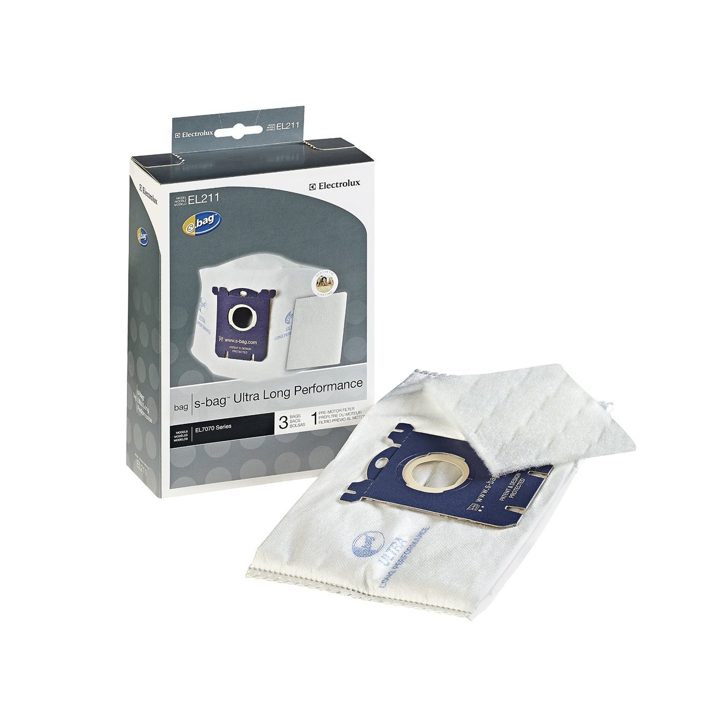 Electrolux S Bag Classic Long Performance Vacuum Bags - 3 Bags