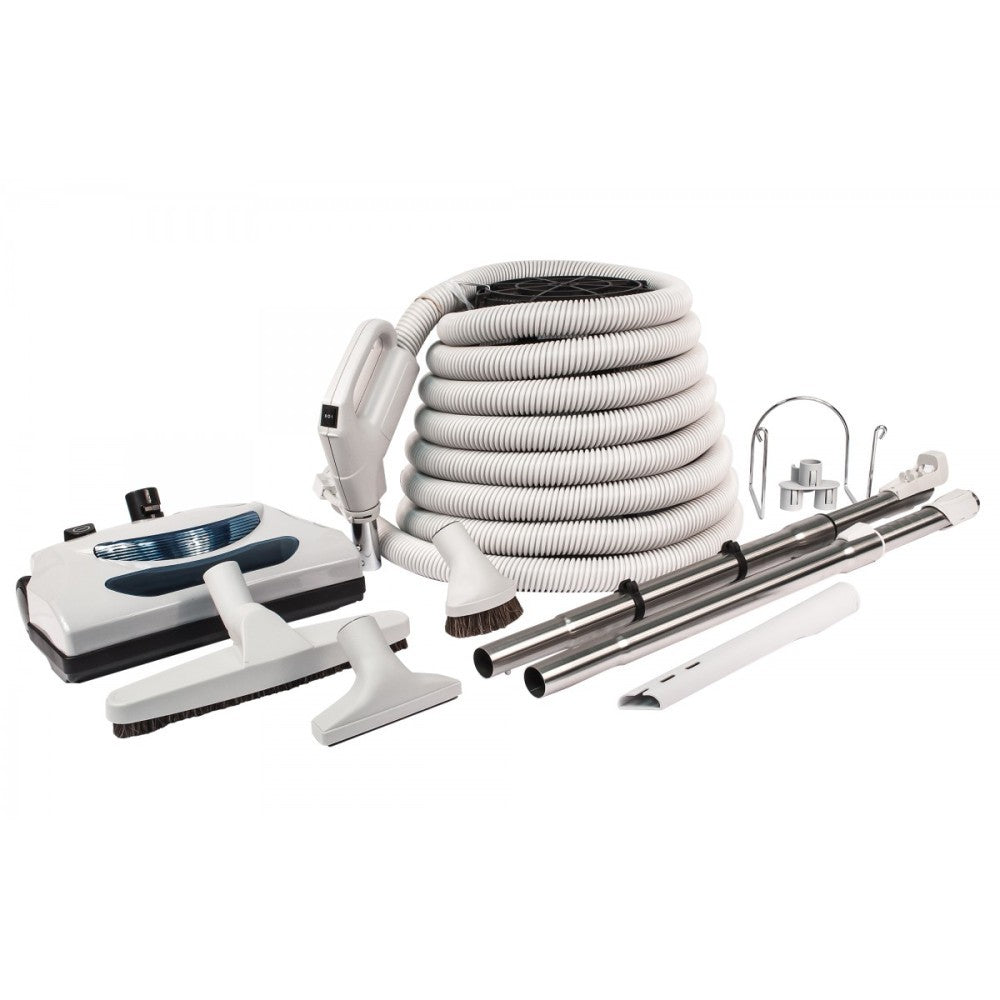 Johnny Vac PN11 electric central vacuum attachment kit with power nozzle, hose, wands and tools