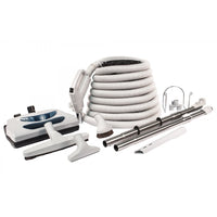 Johnny Vac PN11 electric central vacuum attachment kit with power nozzle, hose, wands and tools
