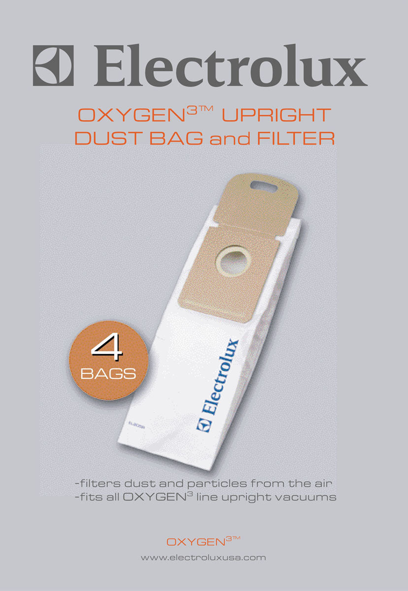Electrolux EL205B Oxygen 3 /OXY3 / Precision Upright Vacuum Bags - 4 bags + 1 Filter