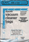 Electrolux 1363  1451 Old Style upright vacuum bags - 6 pack