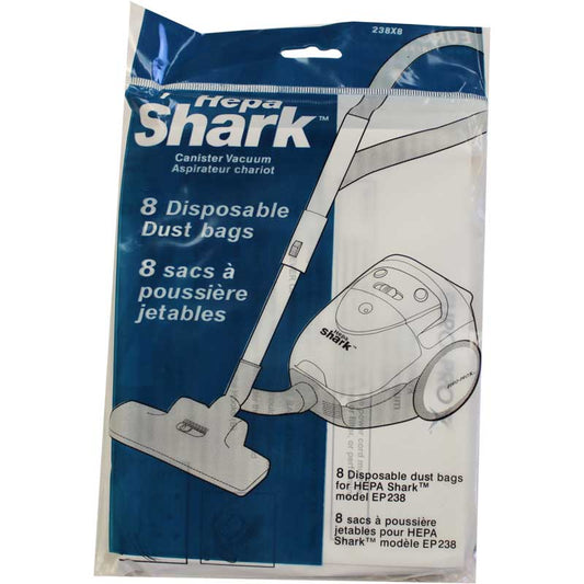  SHARK CANISTER PAPER BAGS FOR EP238 - 8 Pack