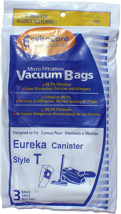 Eureka T Canister Micro Filtration vacuum bags - Generic - 3 pack