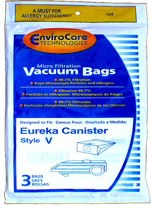 Eureka V Canister Micro-Filtration Vacuum Bags 52358A, 57698A - Generic - 3 pack