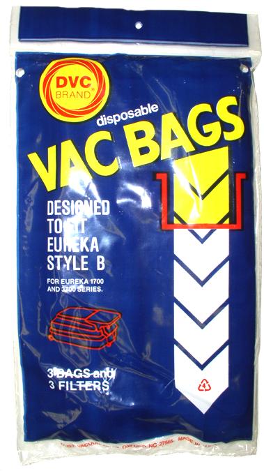 Eureka B&S Vacuum Bags - Generic - 3 bags + 3 filter/pack