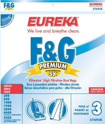 Eureka  F  G Filteraire Vacuum Bags 57695B - Genuine - 3 pack