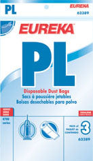 Eureka PL Vacuum Bags 62389 - Genuine - 3 pack