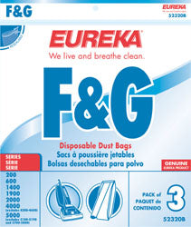Eureka F&G Upright Vacuum Bags 52320A - Genuine - 3 Pack