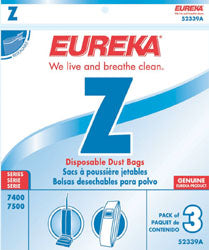 Eureka Z Vacuum Bags 52339A- Genuine  - 3 Pack