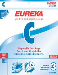 Eureka C Vacuum Bags 52318B - Genuine - 3 Pack