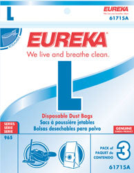 PAPER BAGS-EUREKA,L,3PK,965,CANISTER MINI MITE AND POWER MITE