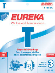 Eureka  T Vacuum Bags 61555A/61555B - 3 Pack