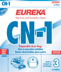 Eureka  CN-1 Vacuum Bags 61980A  - Genuine - 3 Pack