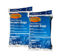 18 Panasonic U, U-3 & U-6 Upright Vacuum Cleaner Bags