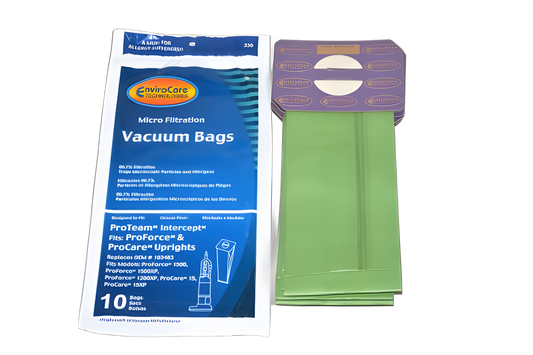 Proteam Paper Bags Proteam 1200, 1500 Series, 10pk, Upright Vacuum, Replaces 103483 #336