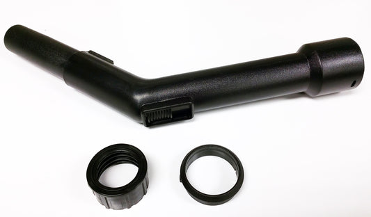 Fit All 1 1/4'' Plastic Black Curved Hose End 