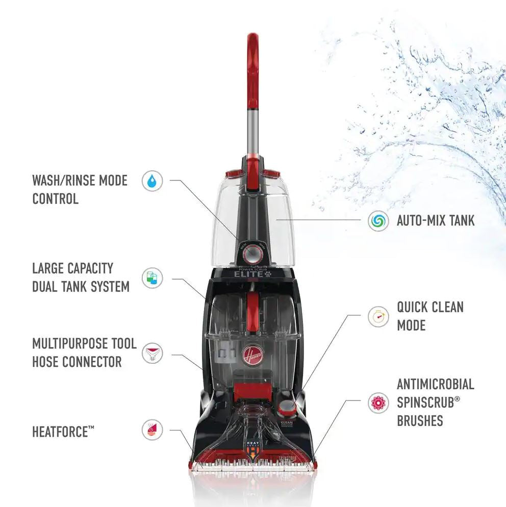 HOOVER FH50258 POWER SCRUB ELITE PET,RED