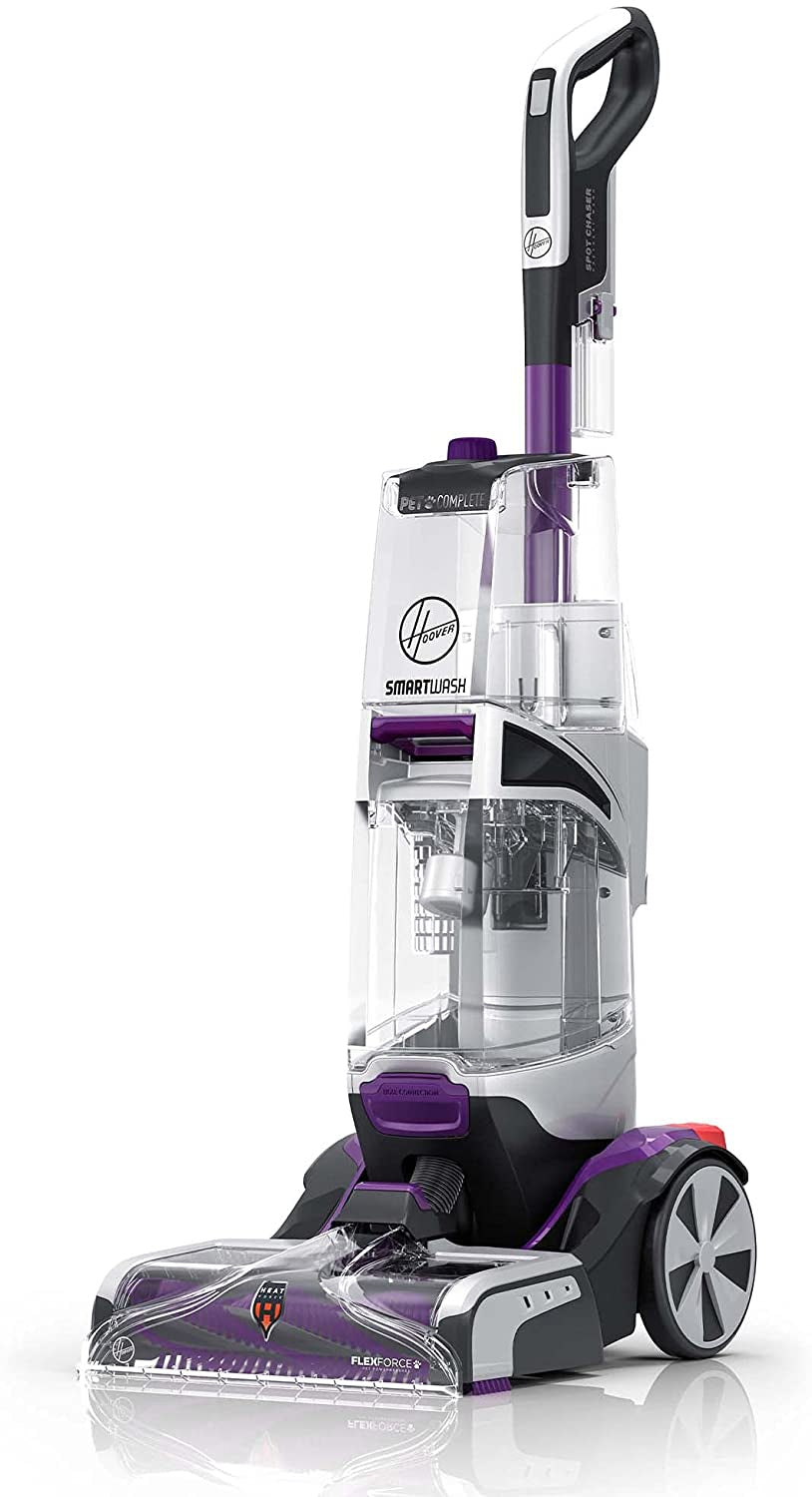 Hoover SmartWash Automatic Carpet Cleaner with Spot Chaser Stain Remover Wand, Shampooer Machine for Pets, FH53000PC, Purple