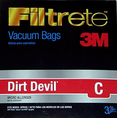 Dirt Devil C Filtrete 3M HEPA Vacuum Bags - 3 Pack