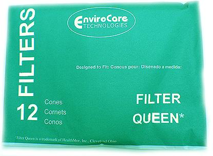Filter Queen Vacuum Cones -  EnviroCare - 96 Cones Plus 4 Free Belts