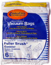 Fuller Brush 06.155 Canister vacuum cleaner bags- Generic #848 - 6 pack