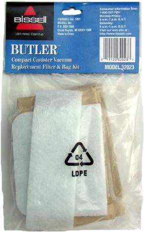 Bissell Butler Vacuum Bags - Genuine - 3 Pack - 32023 