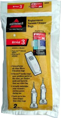 Bissell  32029 Style 3  *ENVIRO FRESH* vacuum cleaner bags- Genuine - 3 pack