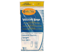 GE/WalMart GE-1 Upright Vacuum Cleaner Bags - Generic - 3 pack